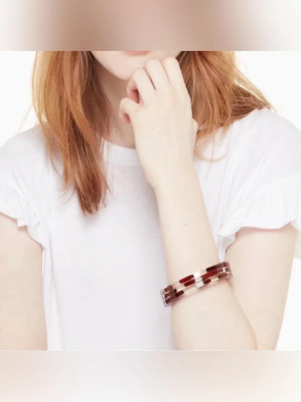 ♠️KATE SPADE♠️Walnut Wood & Resin Bangle/EUC - Picture 8 of 9